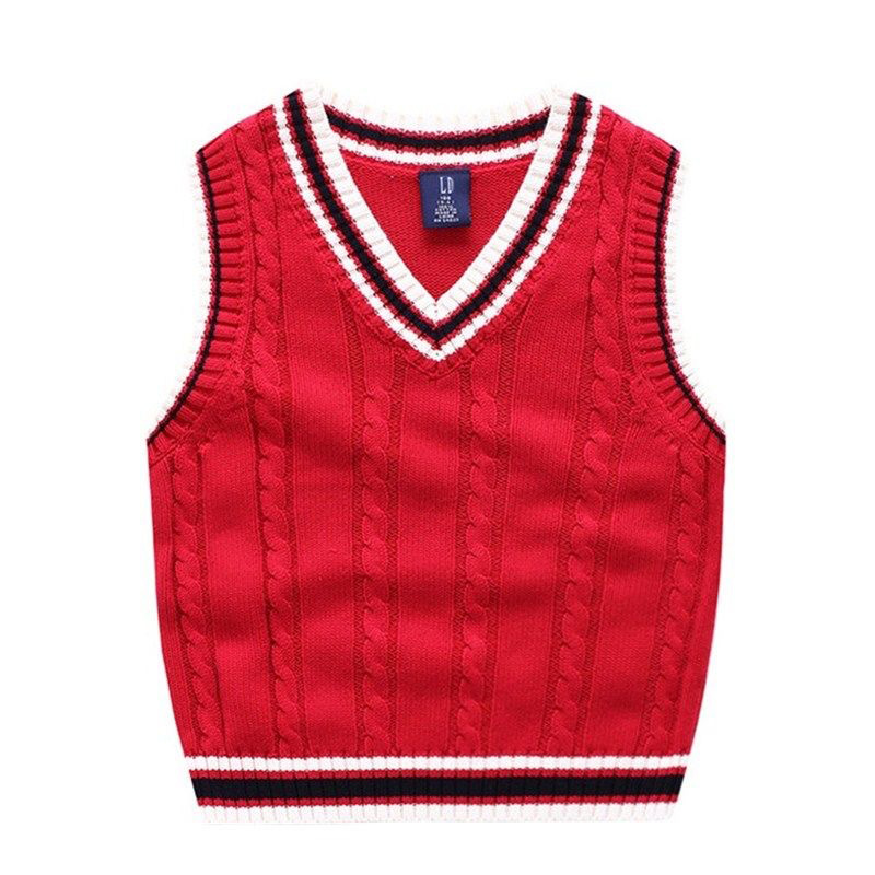 Sweater Vest for Kids Boys Waistcoat Autumn Children Clothes Toddler School Clothing Spring Outwear for Girls OLOME 0-12 Jacket alx