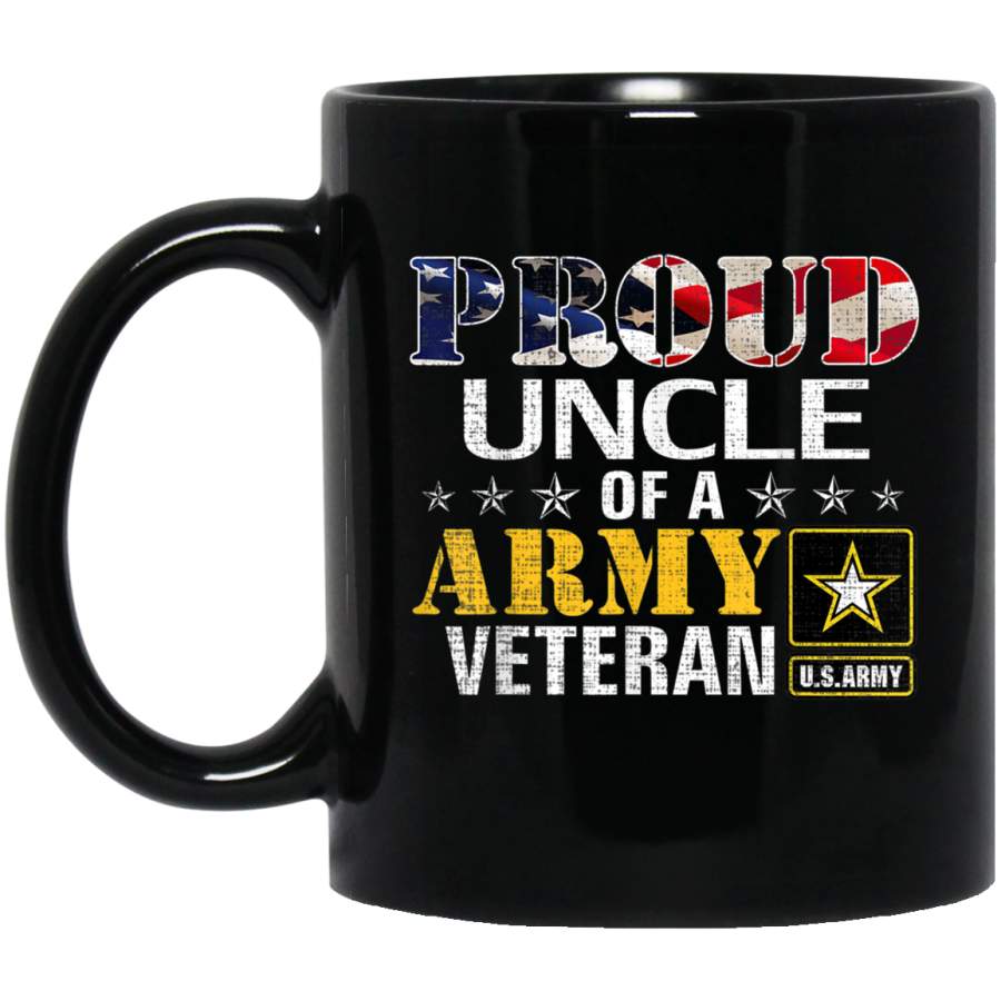 Proud Uncle Of A Army Veteran American Flag Military Gift Veterans Day Christmas Gift Mug