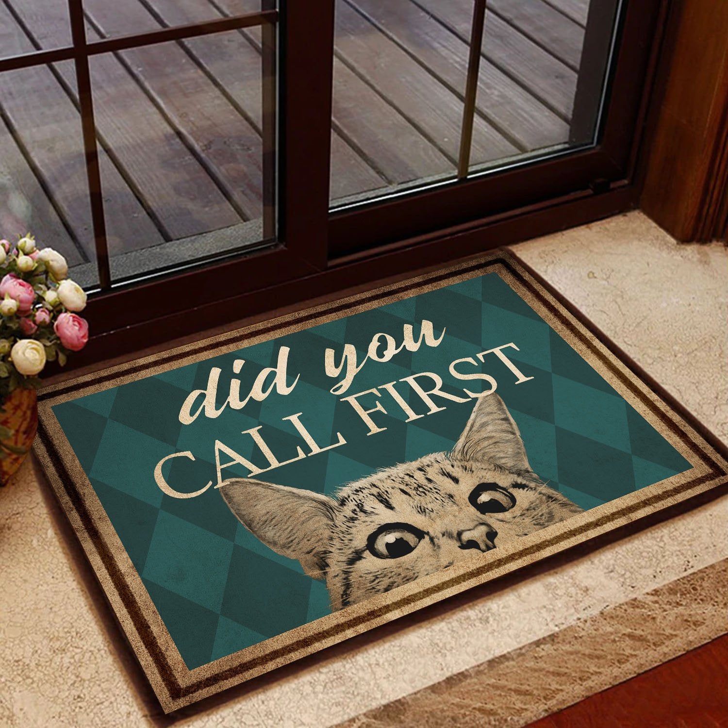 Did You Call First All Over Printing Doormat Pre2237