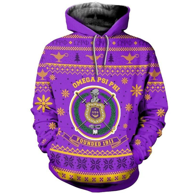 Christmas Thunder Omega Psi Phi Hoodie J5