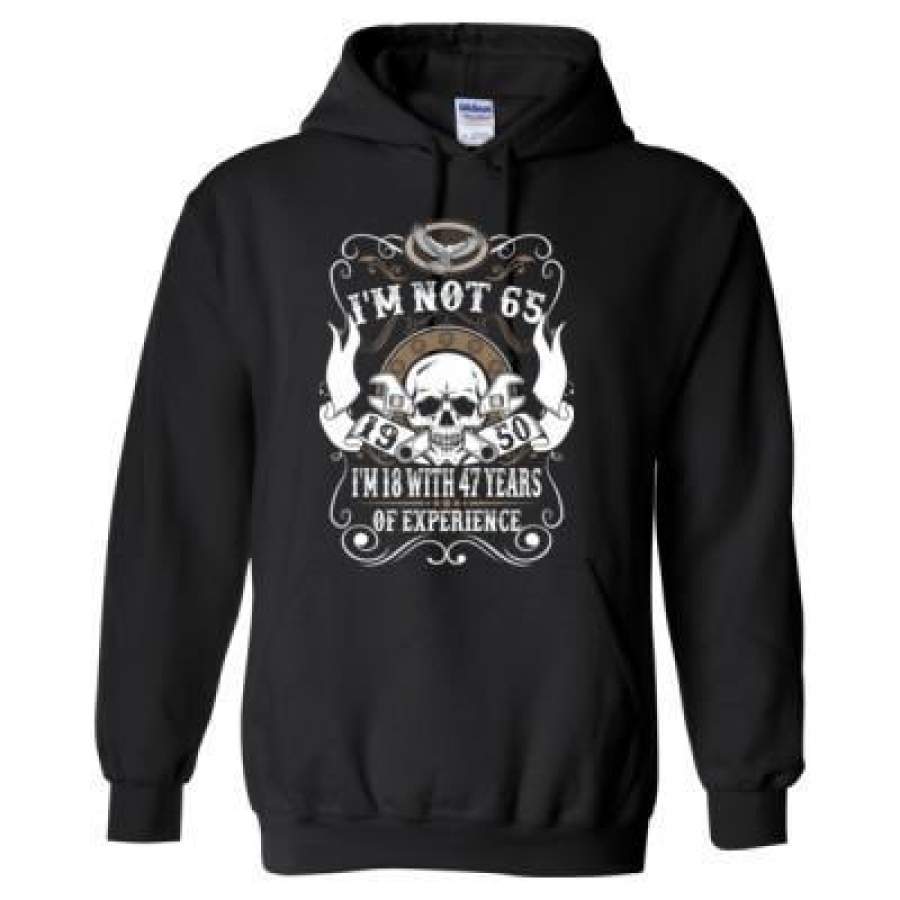 AGR 1973 I Am Not 65 I Am 18 With 47 Years Of Experience – Heavy Blend™ Hooded Sweatshirt