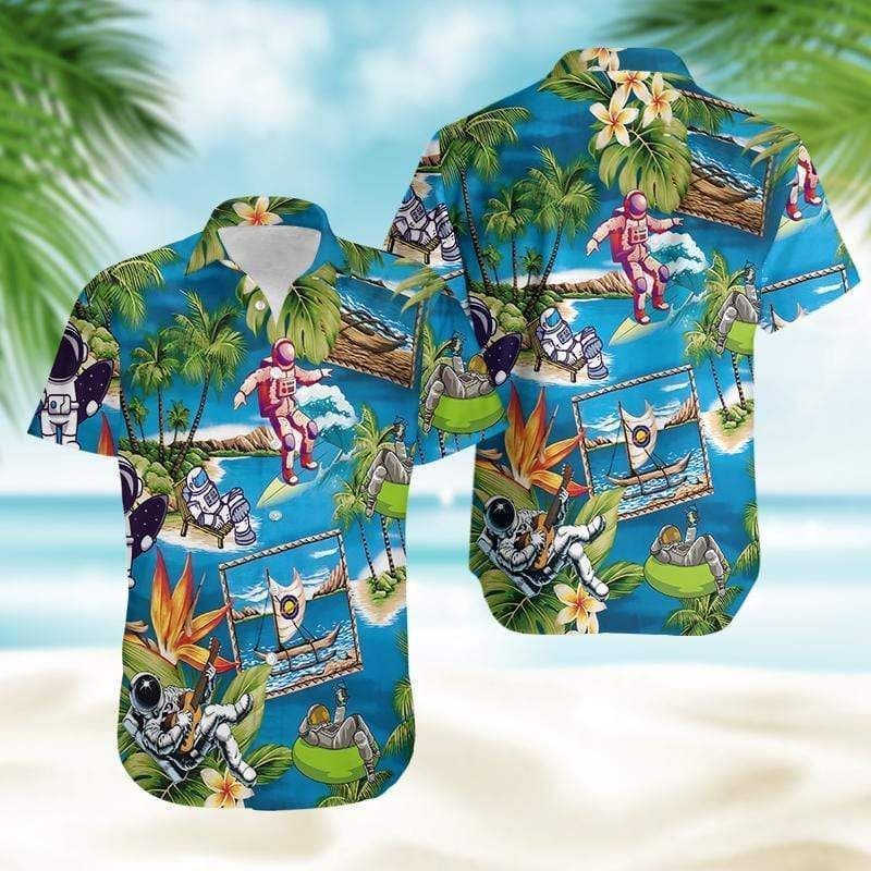 Cover Your Body With Amazing Astronaut Christmas Hawaii Aloha Shirts Dh Ha68498