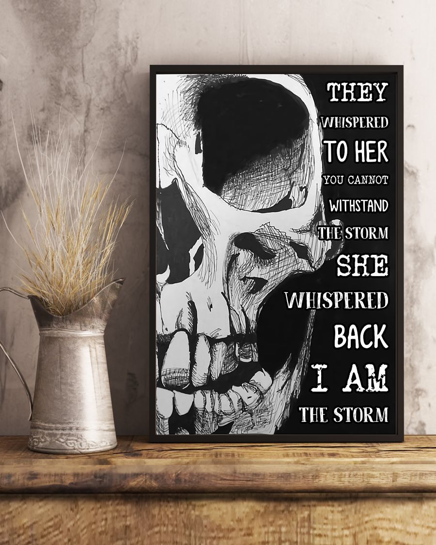 Skull Art – I Am The Storm Vertical Canvas And Poster | Wall Decor Visual Art