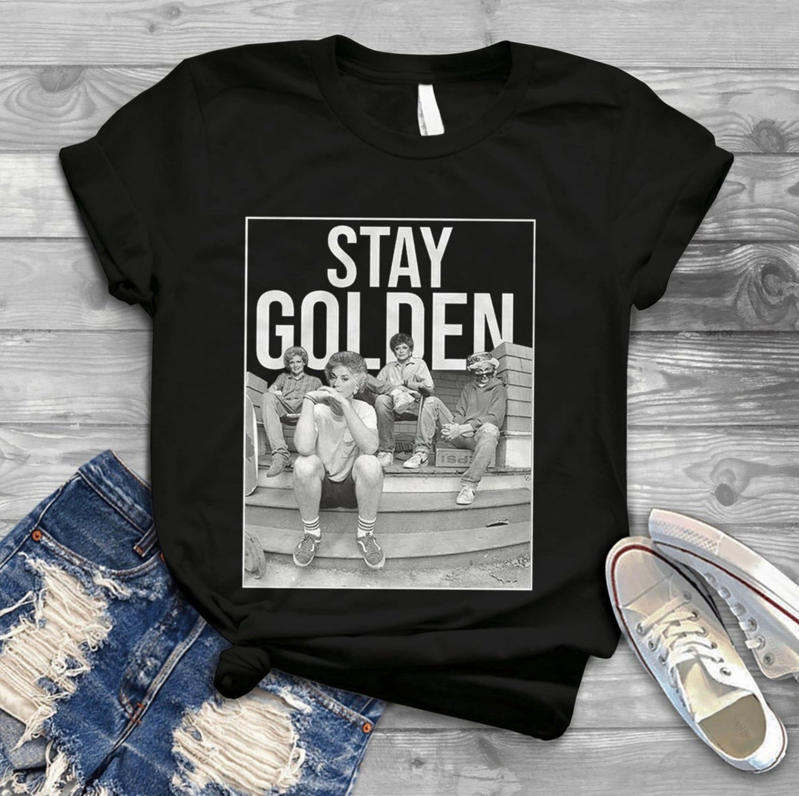 The Golden Girls Minor Threat Stay Golden Funny 80s Vtg The Golden Girls Shirt Gift T-Shirt