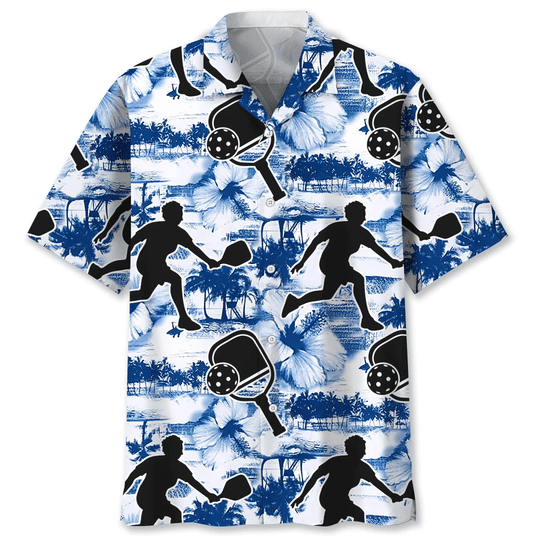 Aloha Pickleball Blue Hibiscus Hawaii Shirt For Men And Women Ha109782