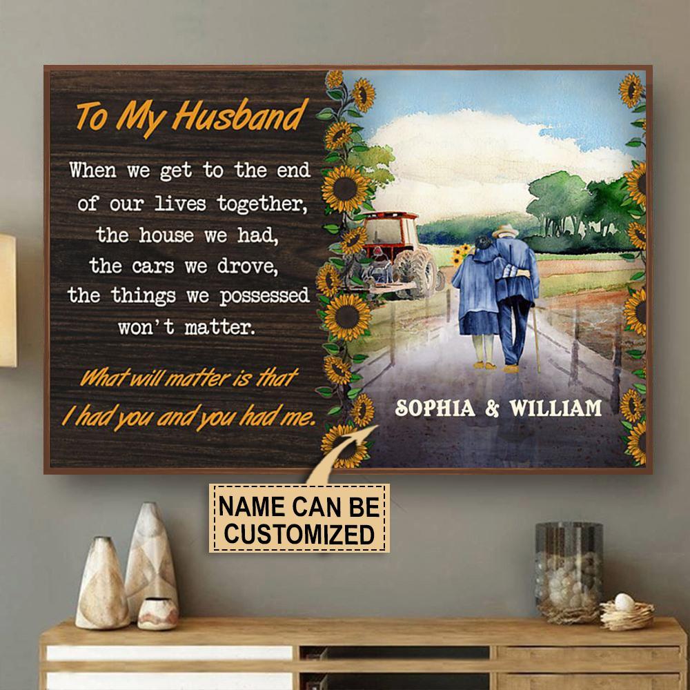 Aeticon Gifts Personalized Farmer To My Husband You Had Me Canvas Mom Dad Gift Home Decor