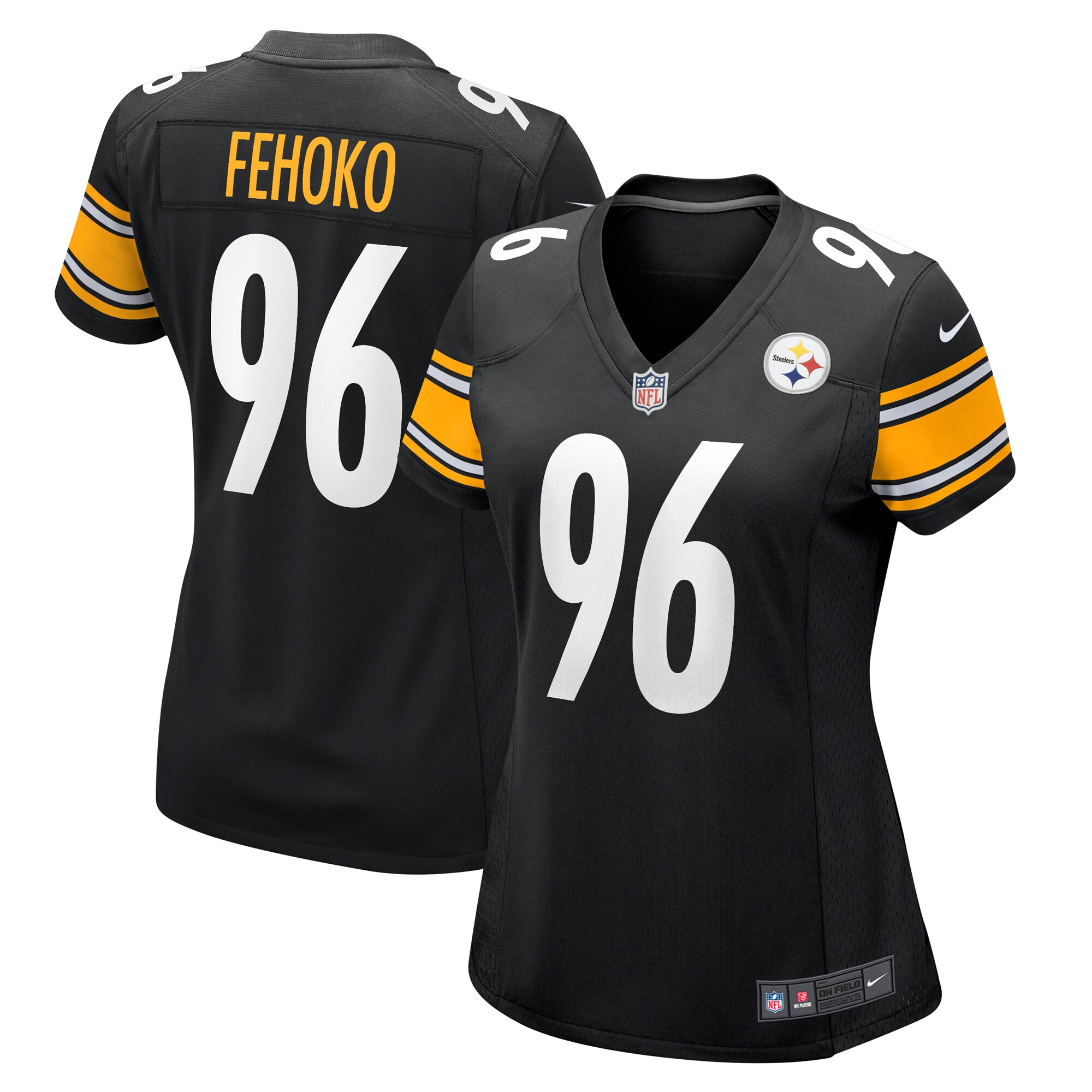 Women’s Pittsburgh Steelers Breiden Fehoko  Black  Game Jersey