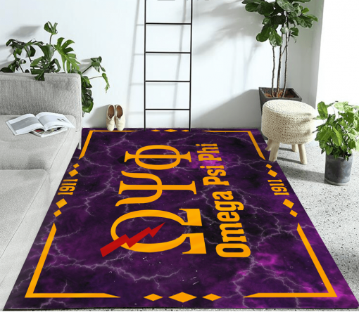 Omega Psi Phi 1911 Thunder Pattern Rug