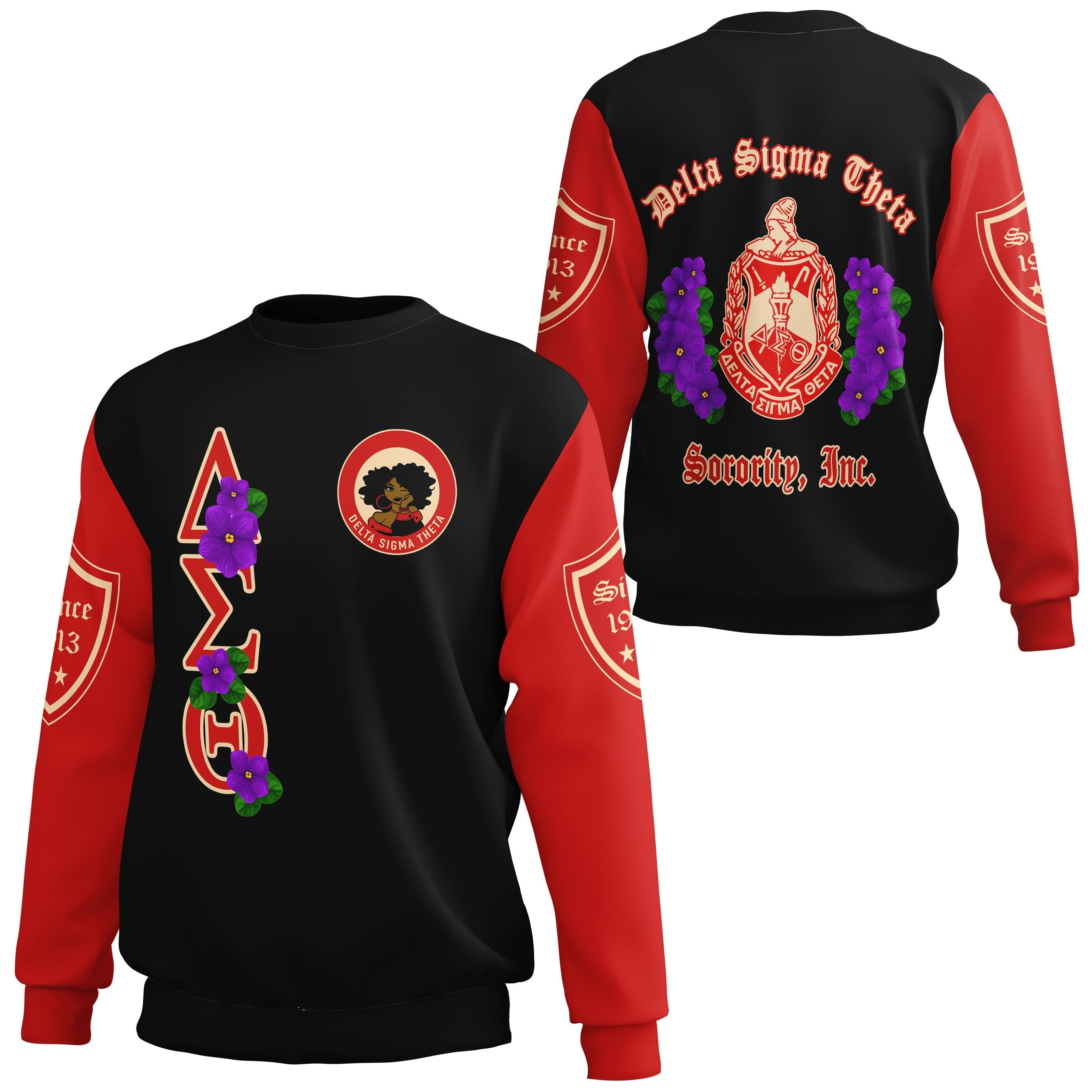 Greek Life Sweatshirt – Delta Sigma Theta Violet Sweatshirt J09