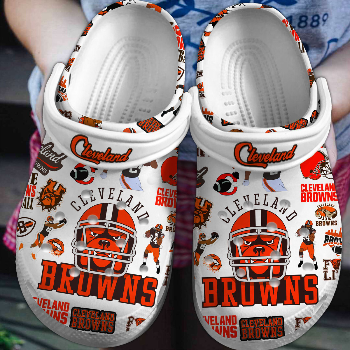 Cleveland Browns NFL Sport Crocs Crocband Clogs Shoes Comfortable For Men Women and Kids 3