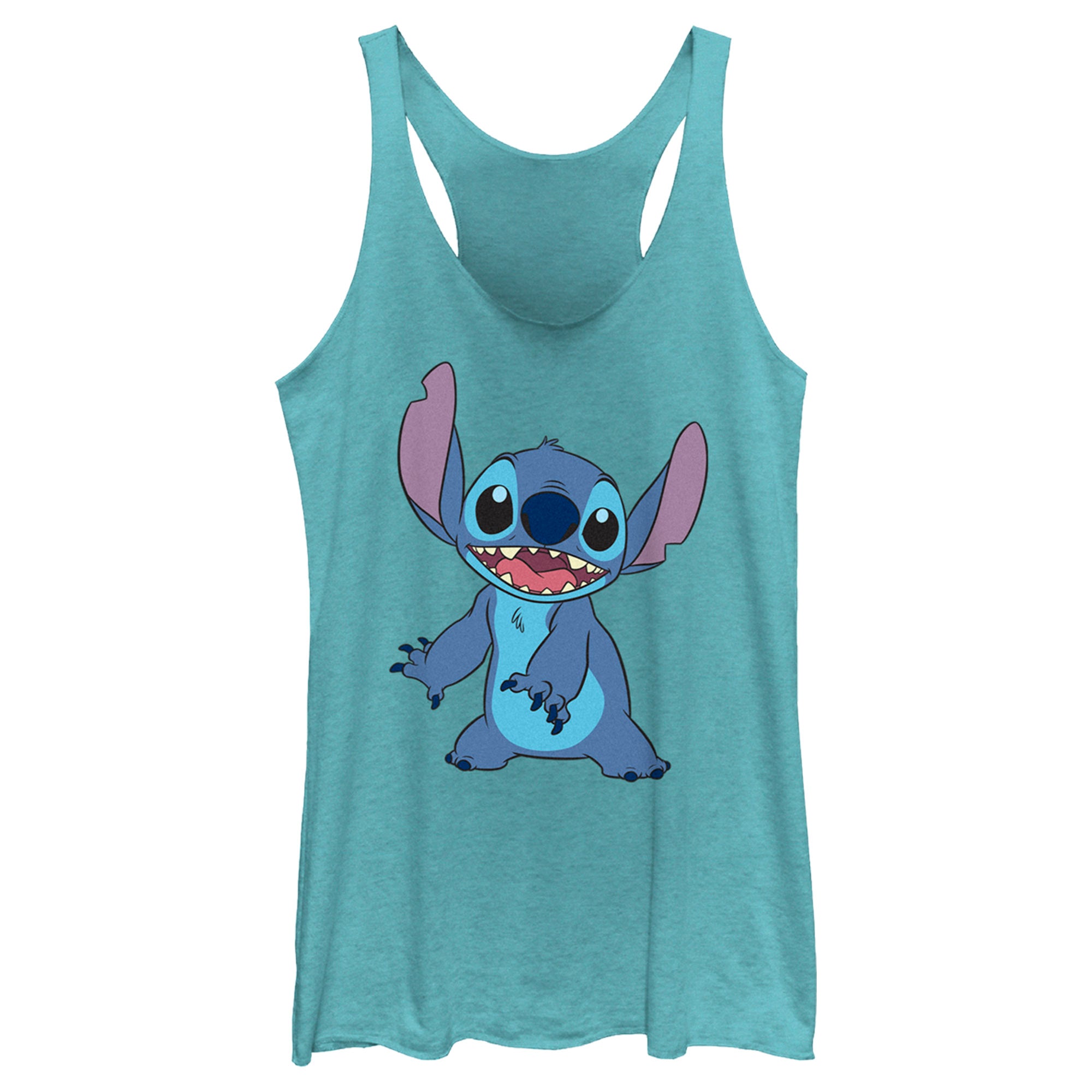 Women’S Lilo & Stitch Happy To See Me Racerback Tank Top