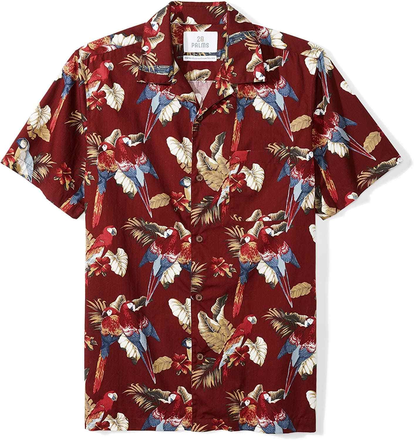 Parrot Red Funky Hawaii Aloha Shirts Ha65851