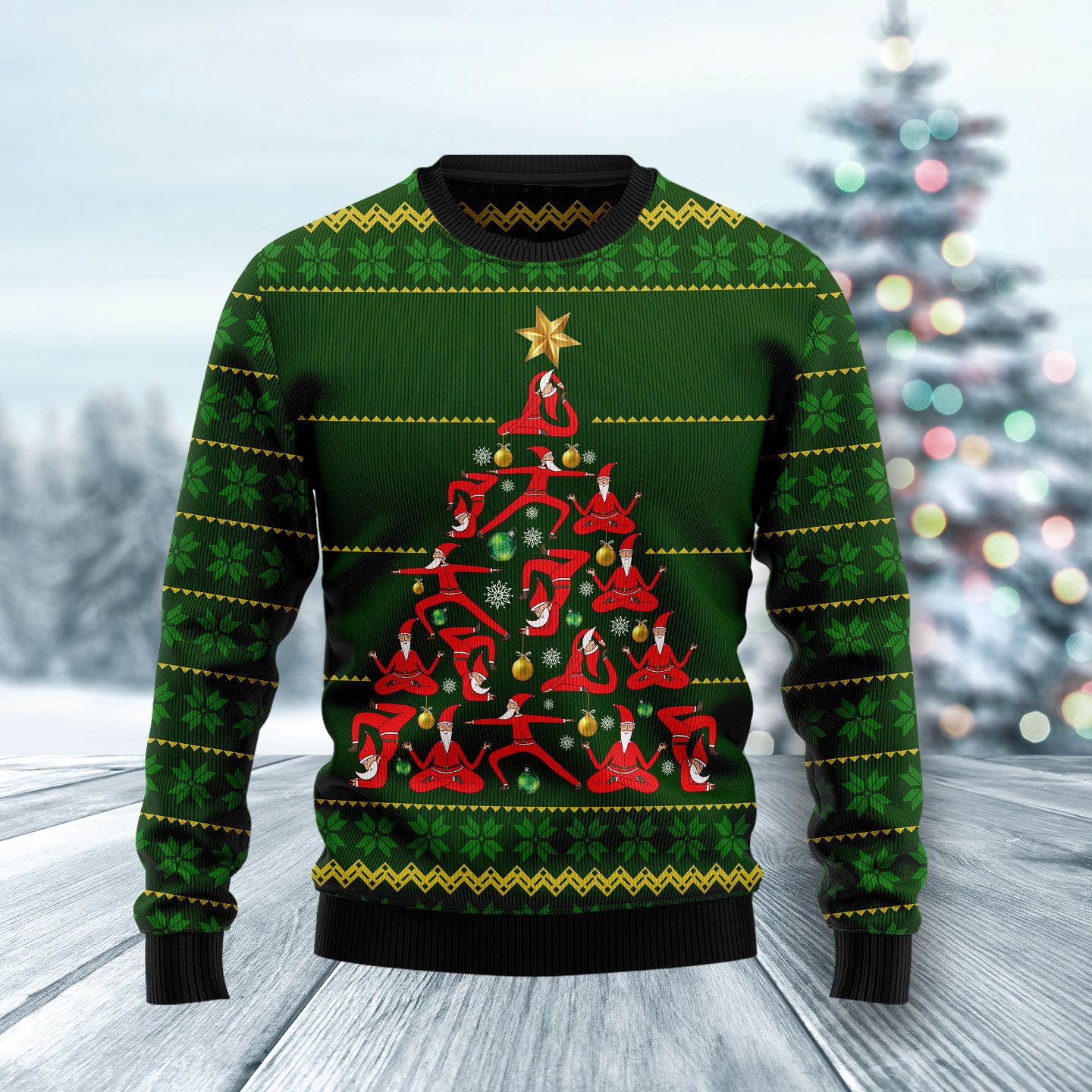 Yoga Ugly Christmas Sweater | For Men & Women | Adult | Us4189