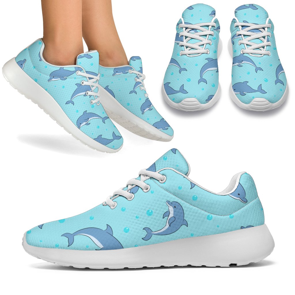 Dolphin Baby Cute Print Pattern Sport Sneakers White