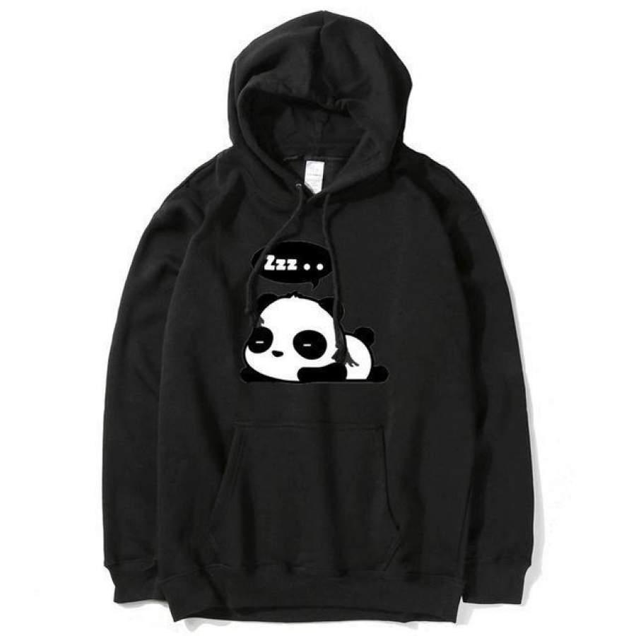 Panda Print Full Sleeved Hooded Sweatshirt