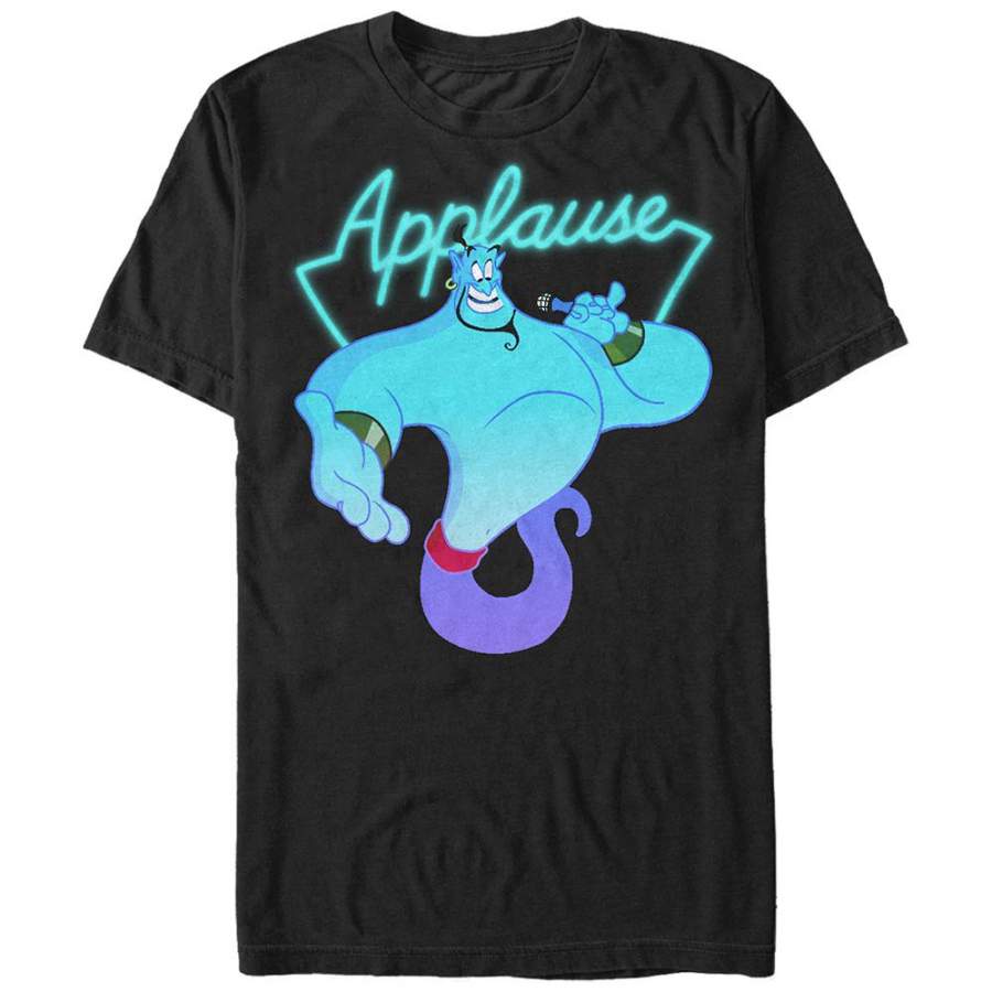 Aladdin Men’s Genie Applause  T Shirt Black S