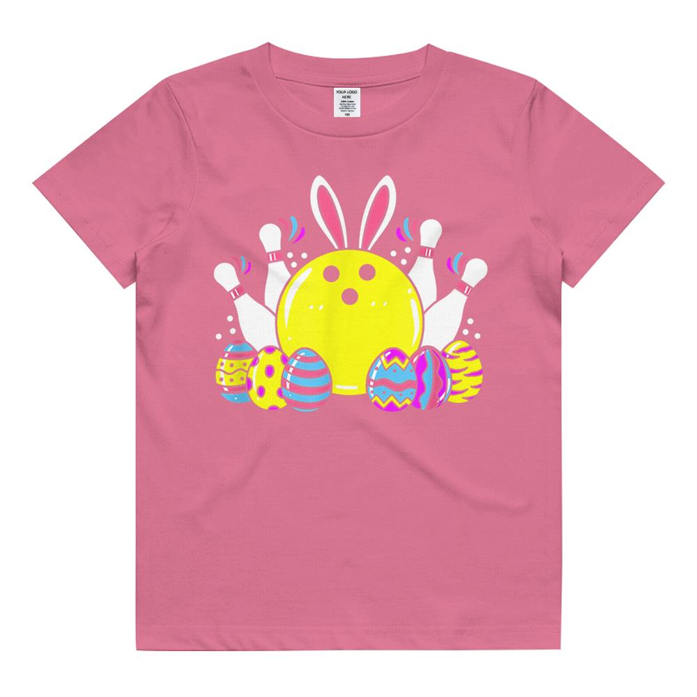 Bowling Easter Bunny Family Matching Bowling Kids T Shirt