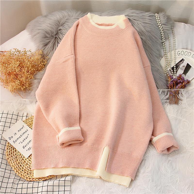 Women’s Sweater Korean Street Style Knitwear Long Sleeve Loose Fashion Sweater Y2k Top 2022 Autumn Winter New Sweater свитер alx