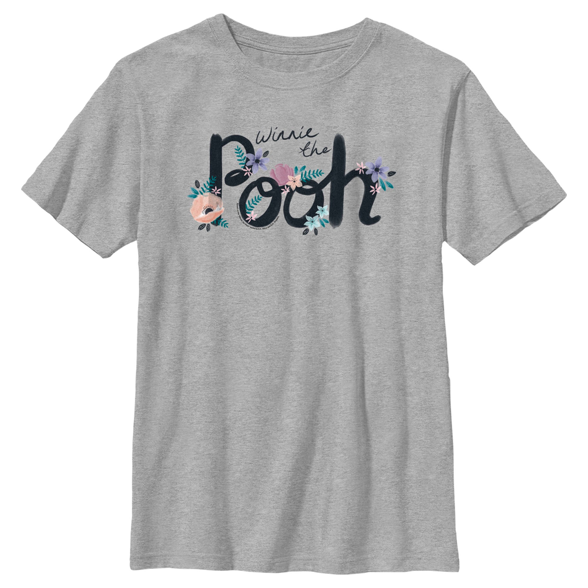 Boy’S Winnie The Pooh Retro Floral Logo T-Shirt