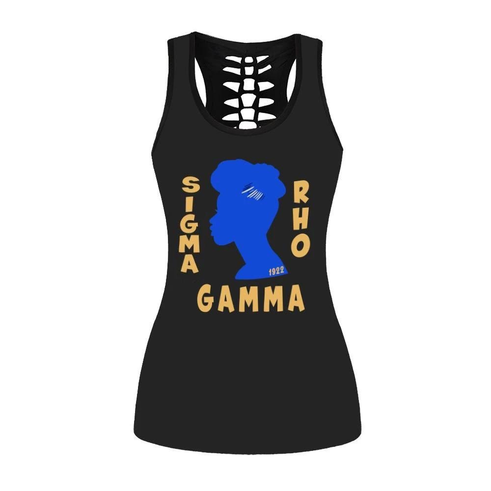 Sorority Tank Top – Sigma Gamma Rho Beige Hollow Tank Top