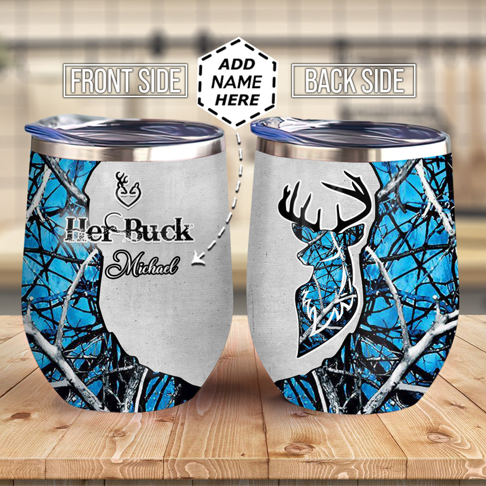 Personalized Hunting Couple Buck Agmz1007005Z Wine Tumbler
