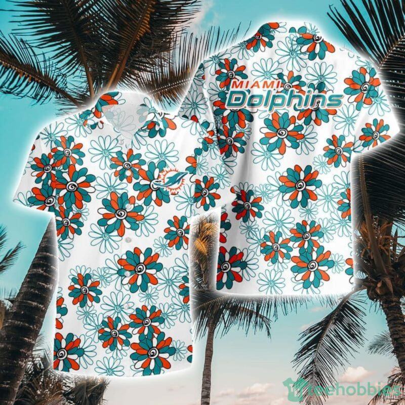 Miami Dolphins Flower Pattern Aloha Hawaiian Shirt Summer