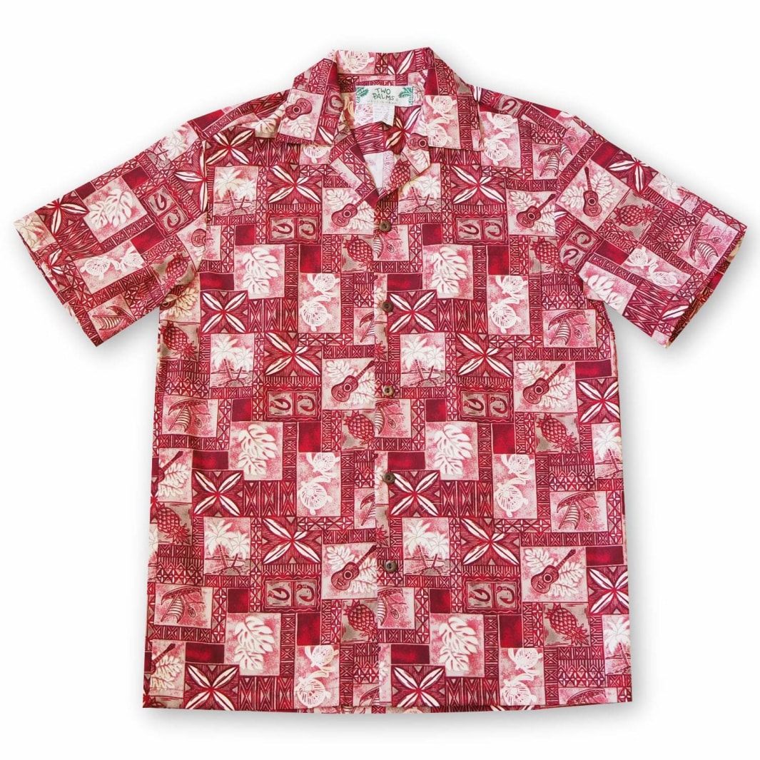 Tropic Vision Red Hawaii Cotton Shirt Ha19480