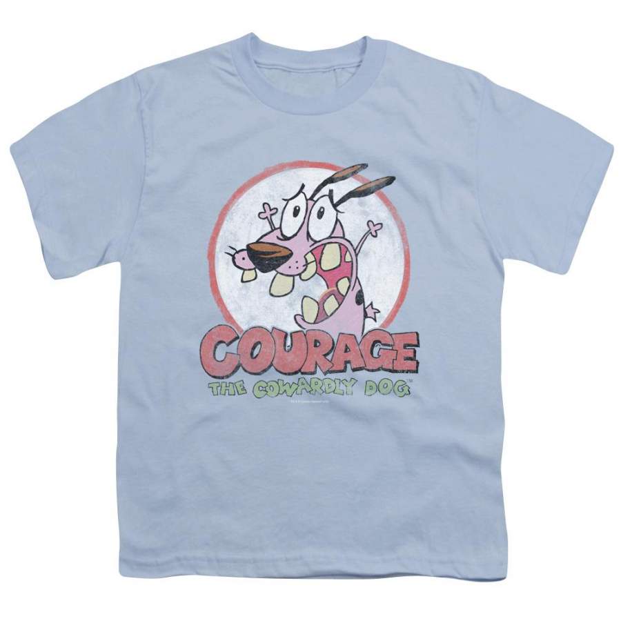 Courage The Cowardly Dog Vintage Courage Youth T-Shirt (Ages 8-12)