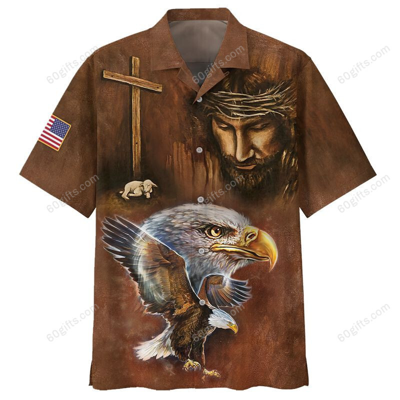 3D Jesus Hawaiian Shirt, Hoodie, Zip Hoodie, Hoodie Dress, Sweatshirt Lion Sheep And Dove Christian All Over Print