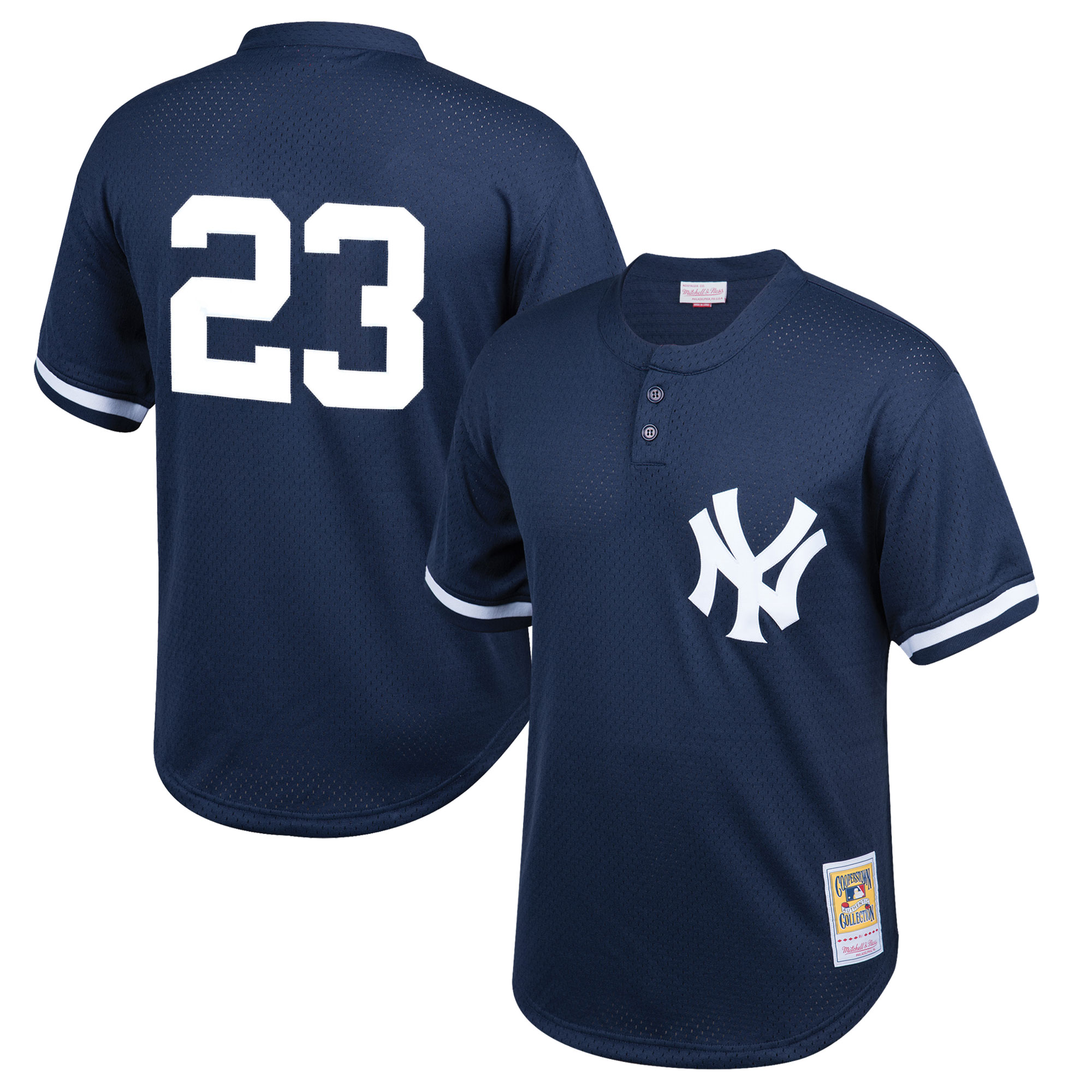 Youth New York Yankees Don Mattingly Mitchell & Ness Navy Cooperstown Collection Mesh Batting Practice Jersey