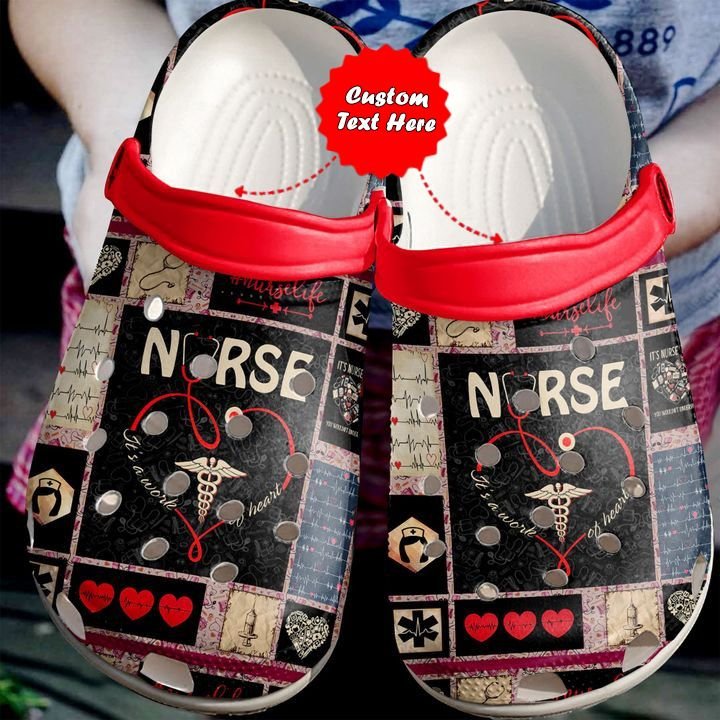 Nurse Crocs - Nurse Pattern Gift Clog Shoes