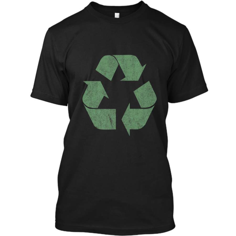 Vintage Earth Day Recycle Logo T-Shirt Custom Ultra Cotton