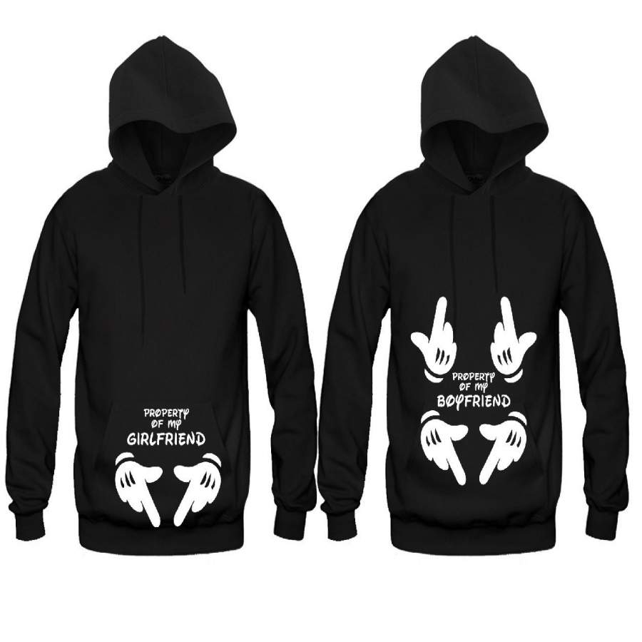 Property Of My BF – GF Unisex Couple Matching Hoodies