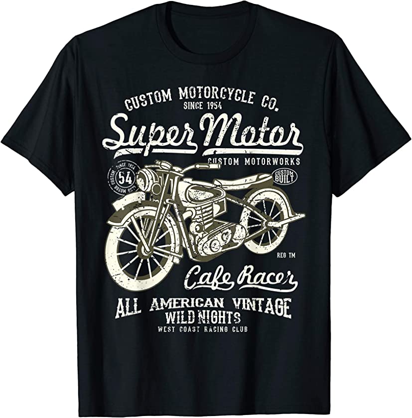 Cafe Racer Shirt Super Motor Cafe Racer Classic Vintage