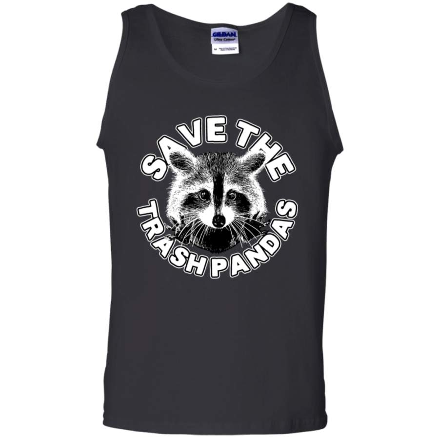 AGR Save the Trash Pandas Raccoon Animal T-shirt Mens Tank Top