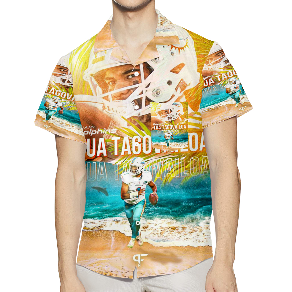 Miami Dolphins Tua Tagovailoa1 3D All Over Print Summer Beach Hawaiian Shirt With Pocket