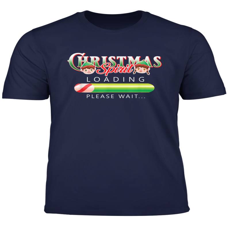 Christmas Spirit Loading Candy Cane Status Bar No Cheer Yet T Shirt