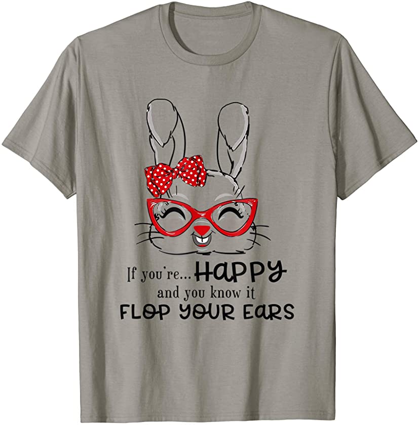 Cute Easter Bunny Red Glasses Bow Rabbit Lovers Women Girls T-Shirt