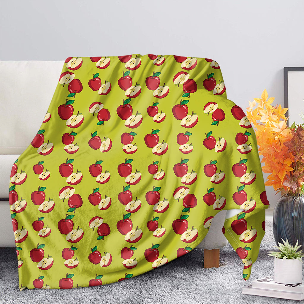 Red Apple Fruit Pattern Print Blanket