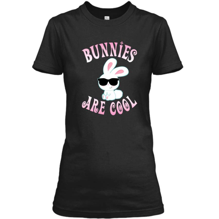 Bunny Shirt Bunnies Are Cool Cute Bunny Tee Girl Easter Gift Ladies Custom