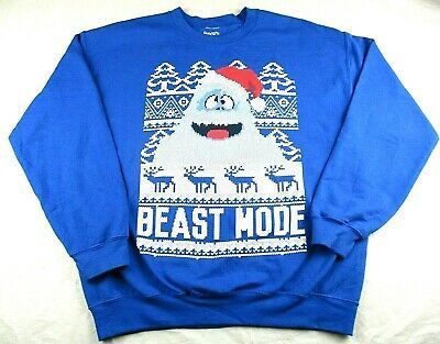 Rudolph S Lrg Beast Mode Abominable Snowman Bumble Ugly Christmas Shirt