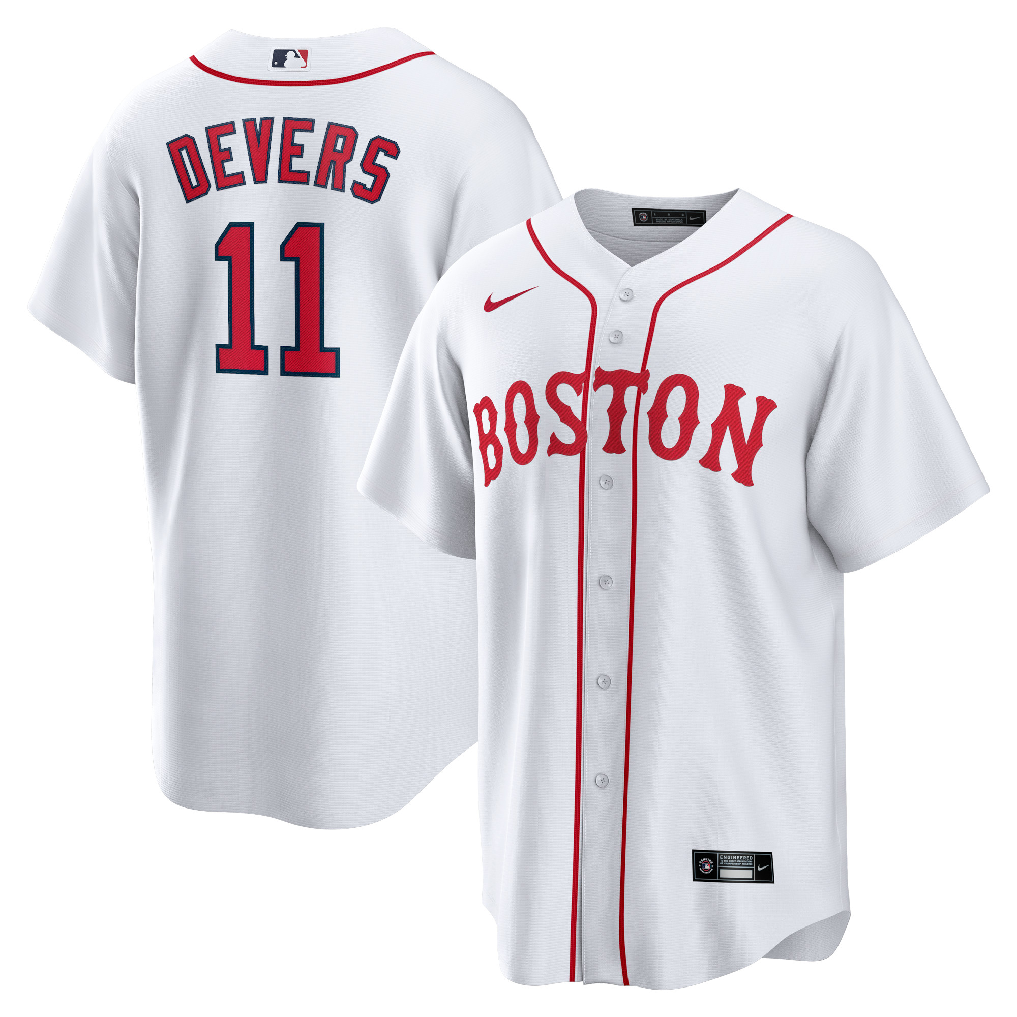 Rafael Devers Boston Red Sox 2021 Patriots' Day Official Replica Player Jersey – White