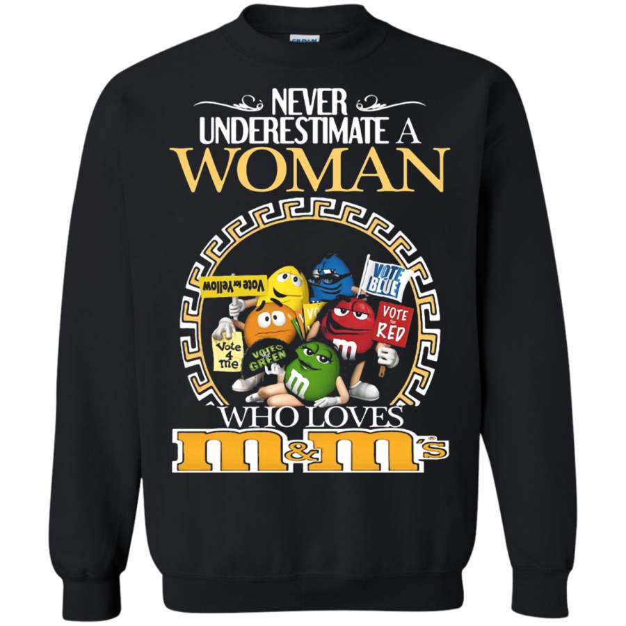 AGR Never Underestimate A Woman Who Loves M_M Sweatshirt