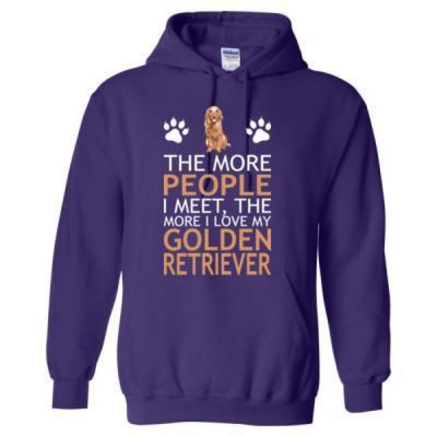 AGR The More People I Meet The More I Love My Golden Retriever – Heavy Blend™ Hooded Sweatshirt