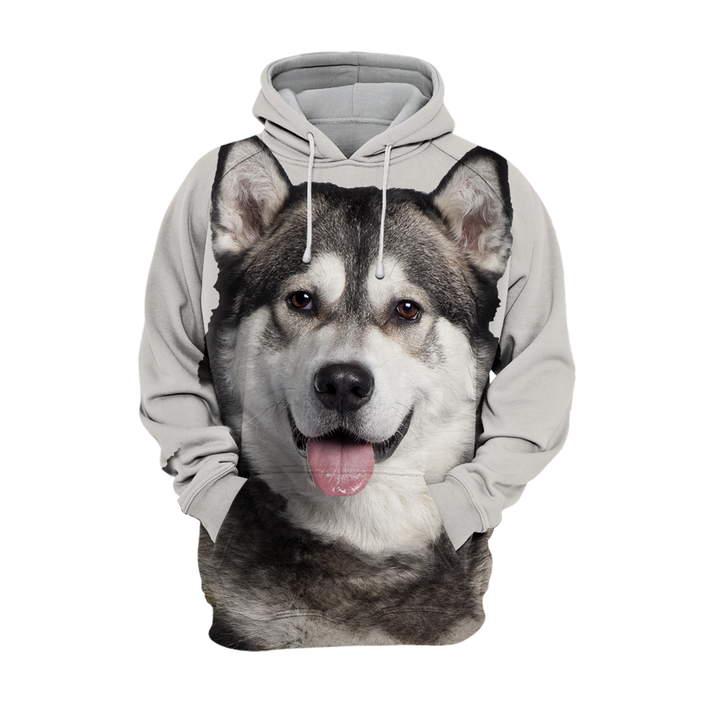 Unisex 3D Graphic Hoodies Animals Dogs Alaskan Malamute Husky Happy