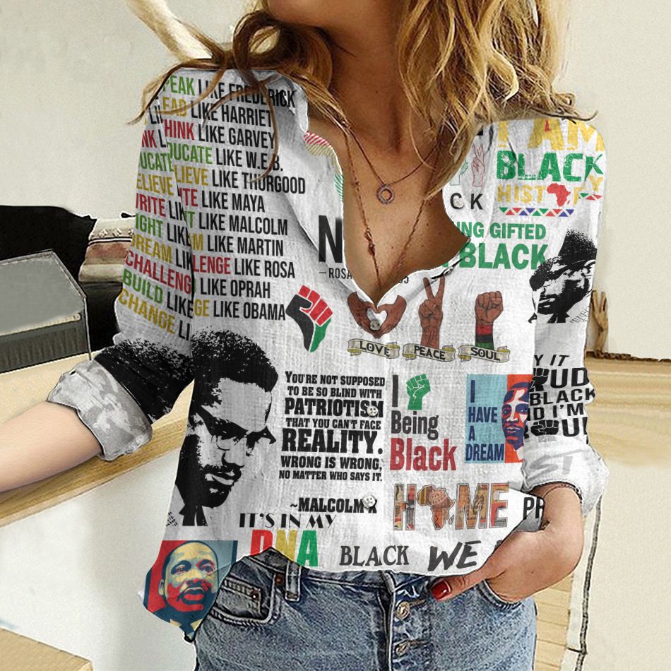 I Have A Dream Cotton And Linen Casual Shirt, Black Lives Matter Linen Shirt