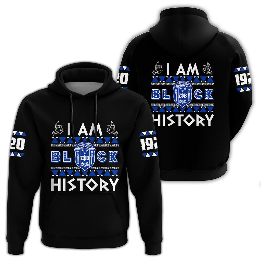 Sorority Hoodie – I Am Black History Zeta Phi Beta Pullover Hoodie