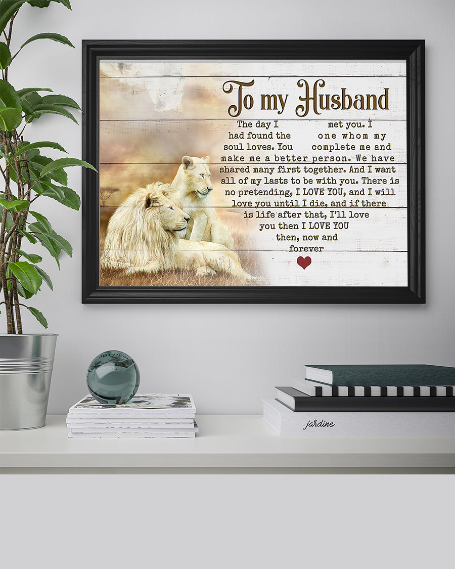 Love Poster – To My Husband Poster – Lion Couple We Have Shared Many First Together – Anniversary Gift Poster 131