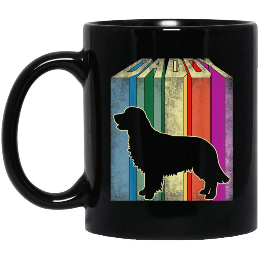 Daddy Golden Retriever Dog Matching Family Retro Vintage Mug