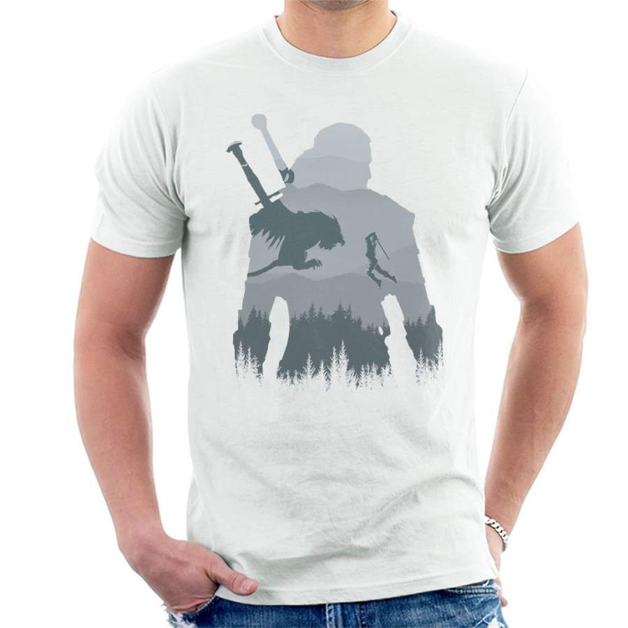 Wild Silhouette The Witcher Men’s T-Shirt – Kabusvuya